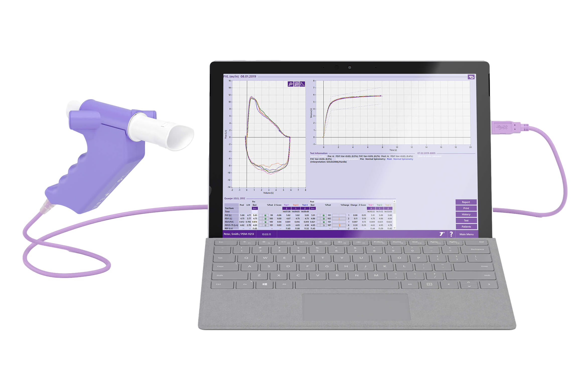 Easy on-PC Spirometer